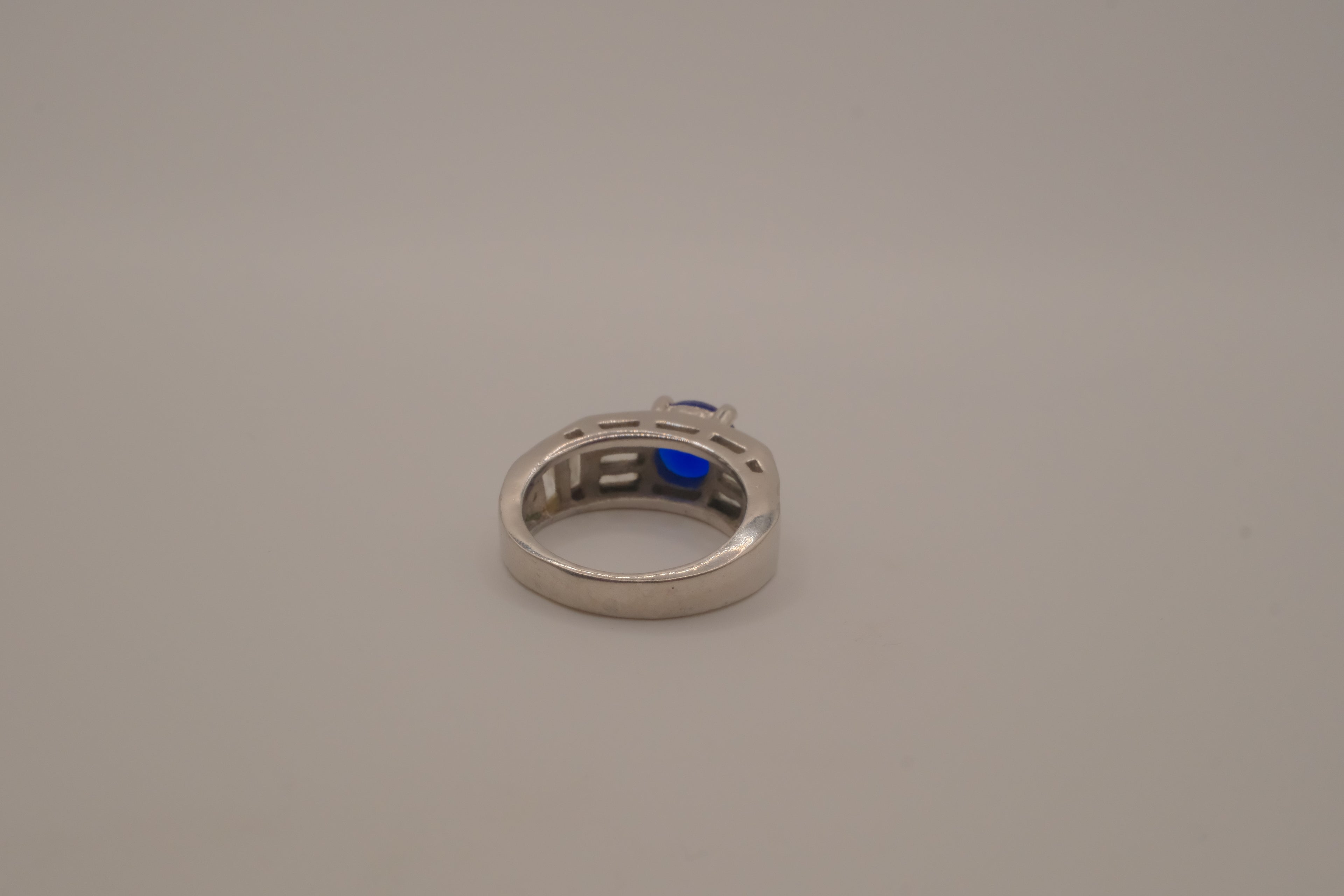 Sterling silver Royal Blue Cocktail ring