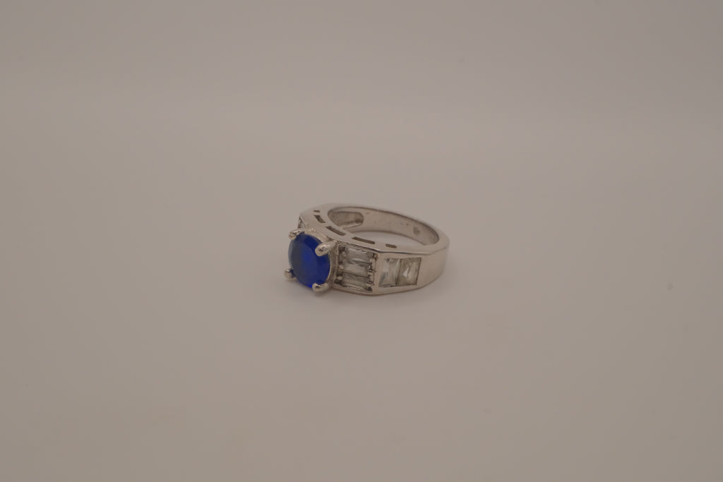 Sterling silver Royal Blue Cocktail ring