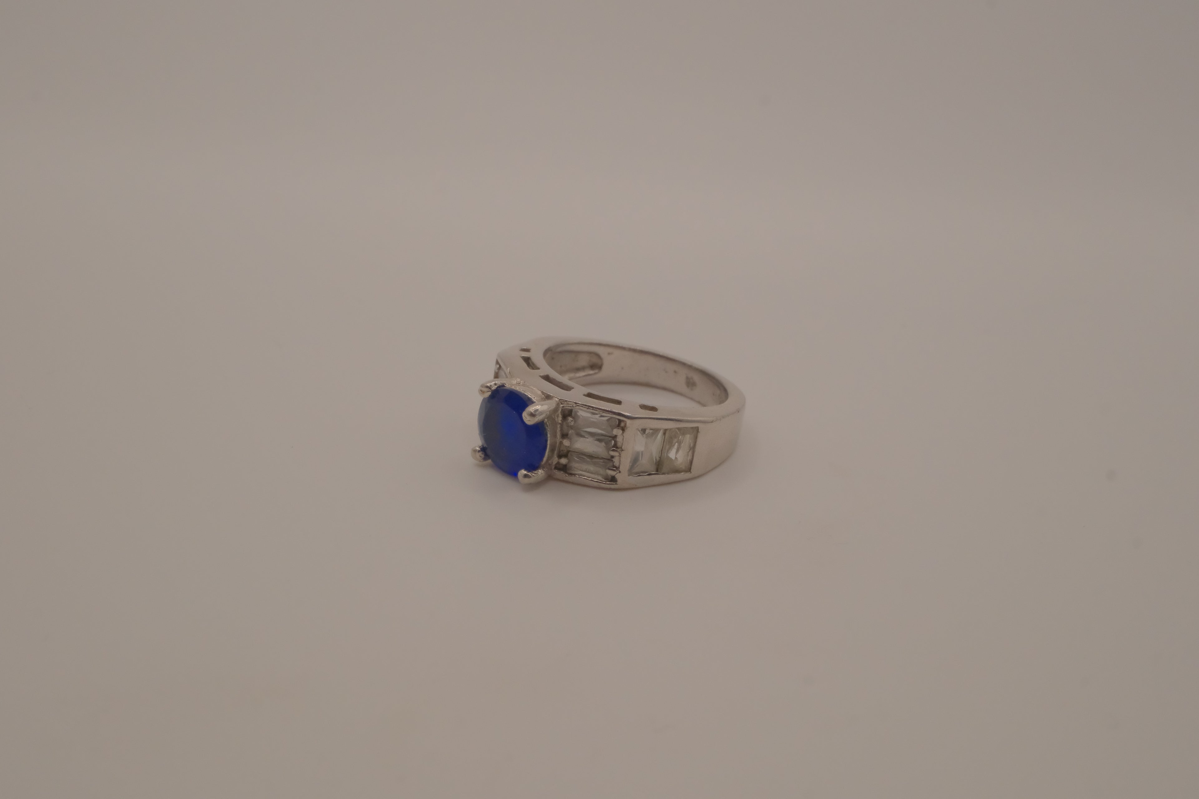 Sterling silver Royal Blue Cocktail ring