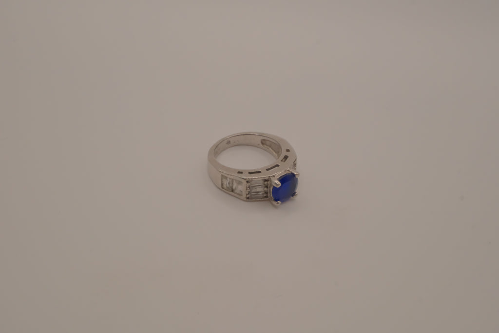 Sterling silver Royal Blue Cocktail ring