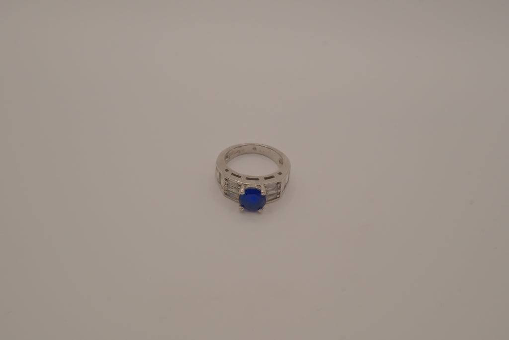Sterling silver Royal Blue Cocktail ring