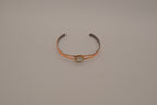 Vintage split-band Mother of Pearl copper cuff bracelet&nbsp;
