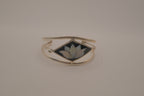 Vintage Mexican Alpaca Silver Lotus flower Cuff Bracelet&nbsp;