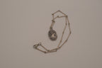 Vintage Art Nouveau-style pewter cameo necklace