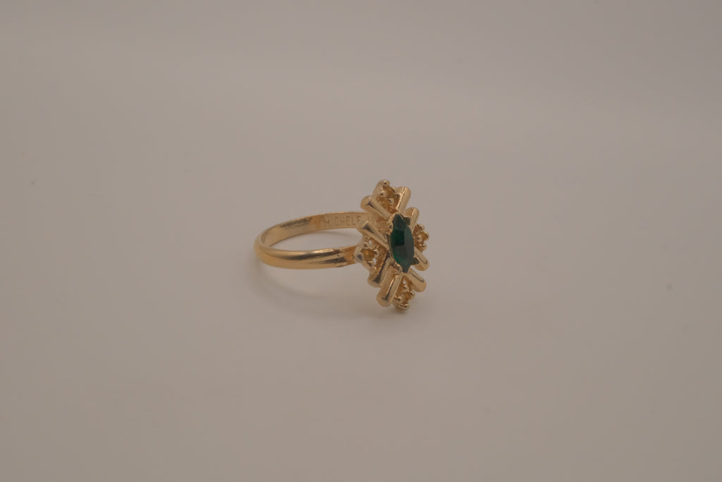 Vintage Michelle Lynn starburst cocktail ring