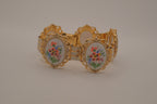 Vintage multi-link floral bracelet
