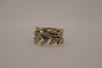 Antique Gold olive-leaf vine ring