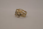 Antique Gold olive-leaf vine ring