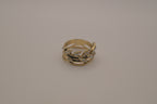 Antique Gold olive-leaf vine ring