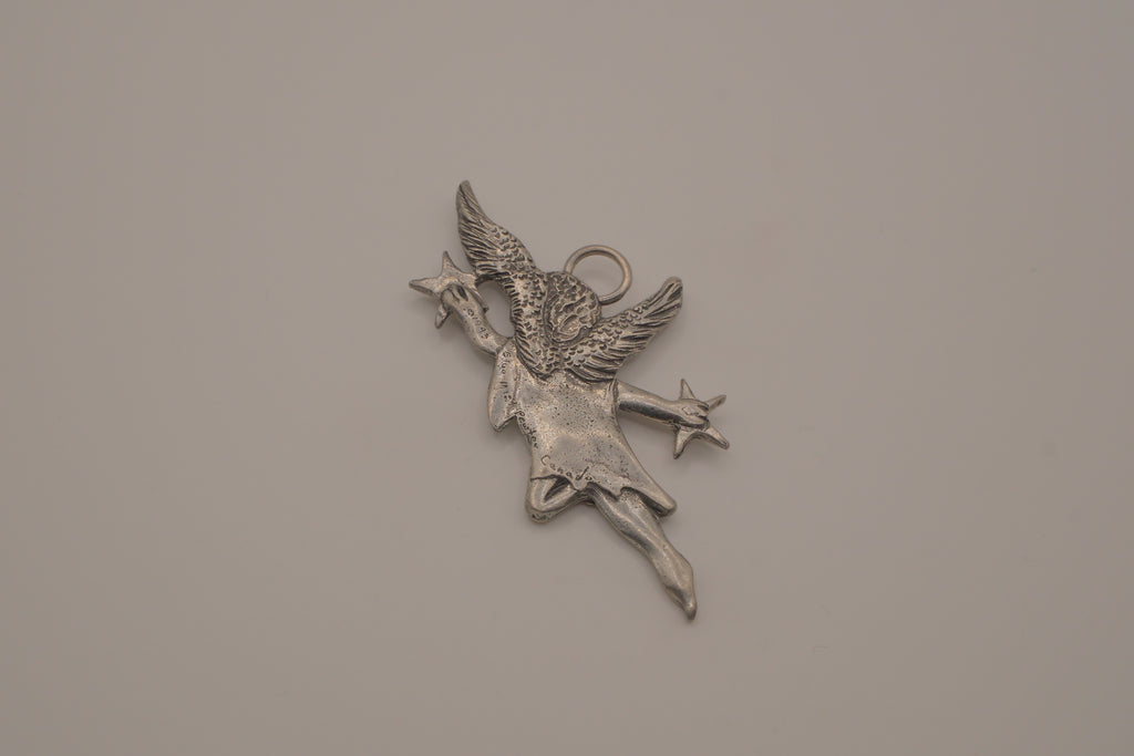 Pewter cherub angel pendant