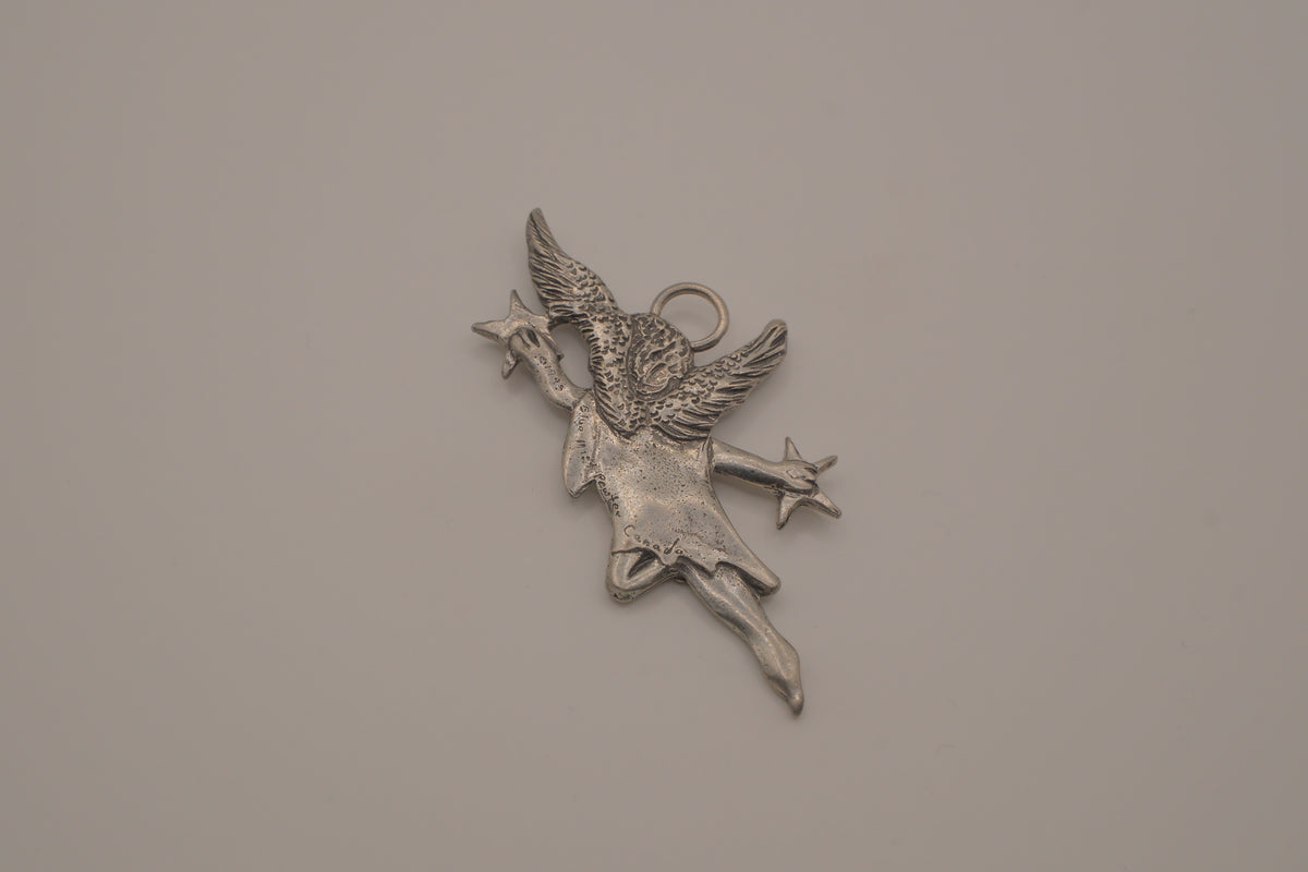 Pewter cherub angel pendant