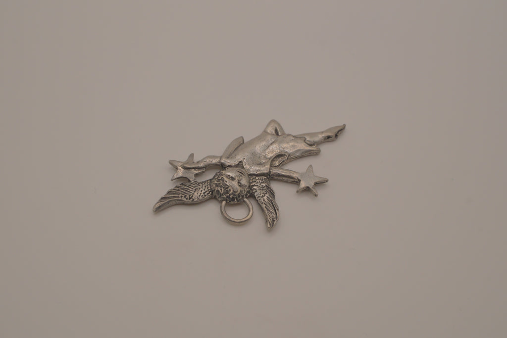 Pewter cherub angel pendant