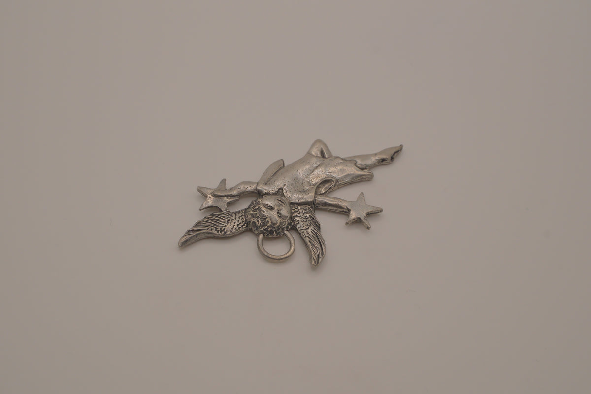Pewter cherub angel pendant