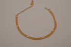 Vintage gold mesh choker necklace