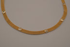 Vintage gold mesh choker necklace