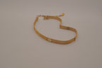 Vintage gold mesh choker necklace