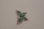 Vintage Green filigree butterfly brooch