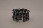 Multi-strand Mother of Pearl wire cuff bracelet
