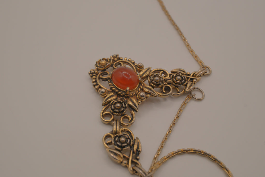 Vintage Art Deco filigree Bib necklace&nbsp;