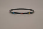 Vintage dainty cloisonné enamel bangle bracelet