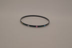 Vintage dainty cloisonné enamel bangle bracelet