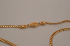 Reworked vintage-style gold curb choker necklace