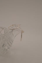 Diamond-cut sterling silver hoop earrings