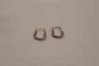 Sterling silver twist-winding mesh hoop earrings
