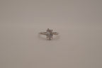 Sterling silver bypass crossover ring