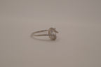 Sterling silver bypass crossover ring
