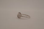 Sterling silver bypass crossover ring