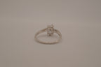 Sterling silver bypass crossover ring