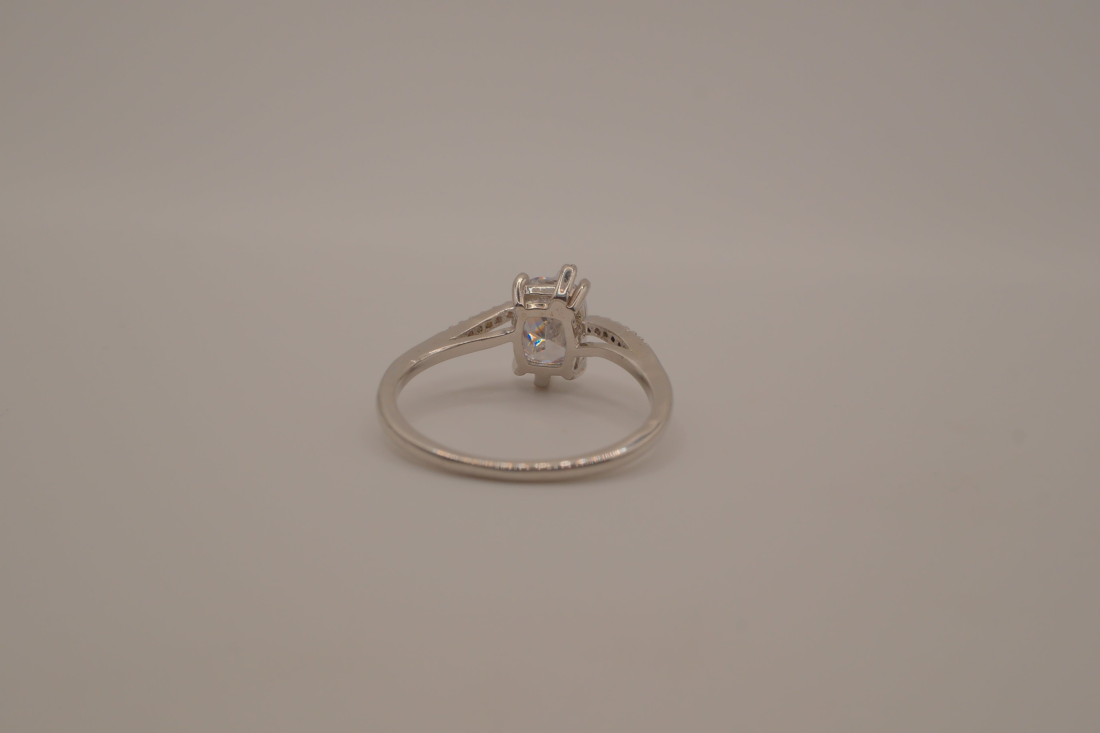 Sterling silver bypass crossover ring