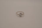 Sterling silver bypass crossover ring