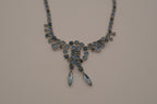 Vintage Blue rhinestone choker necklace