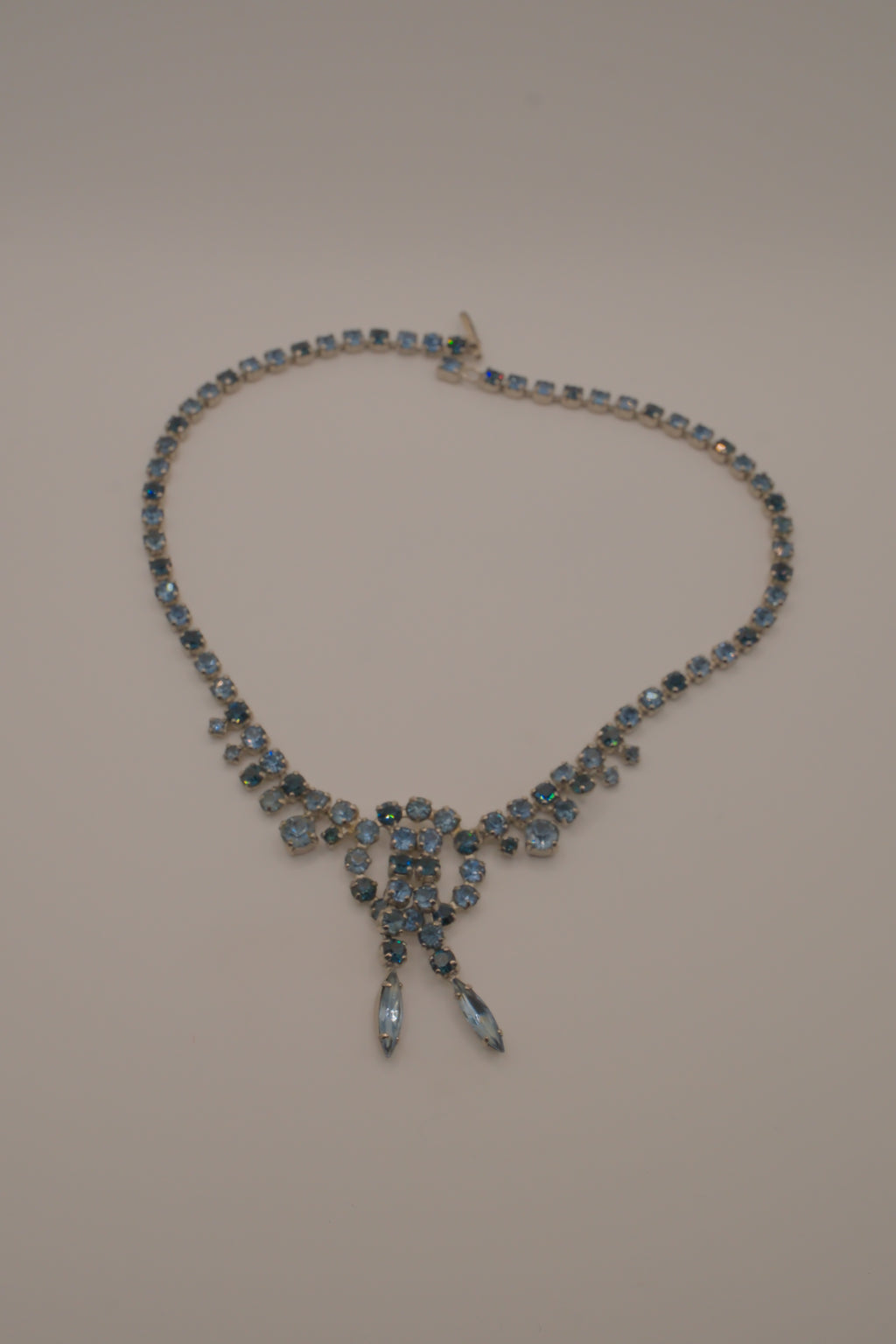 Vintage Blue rhinestone choker necklace