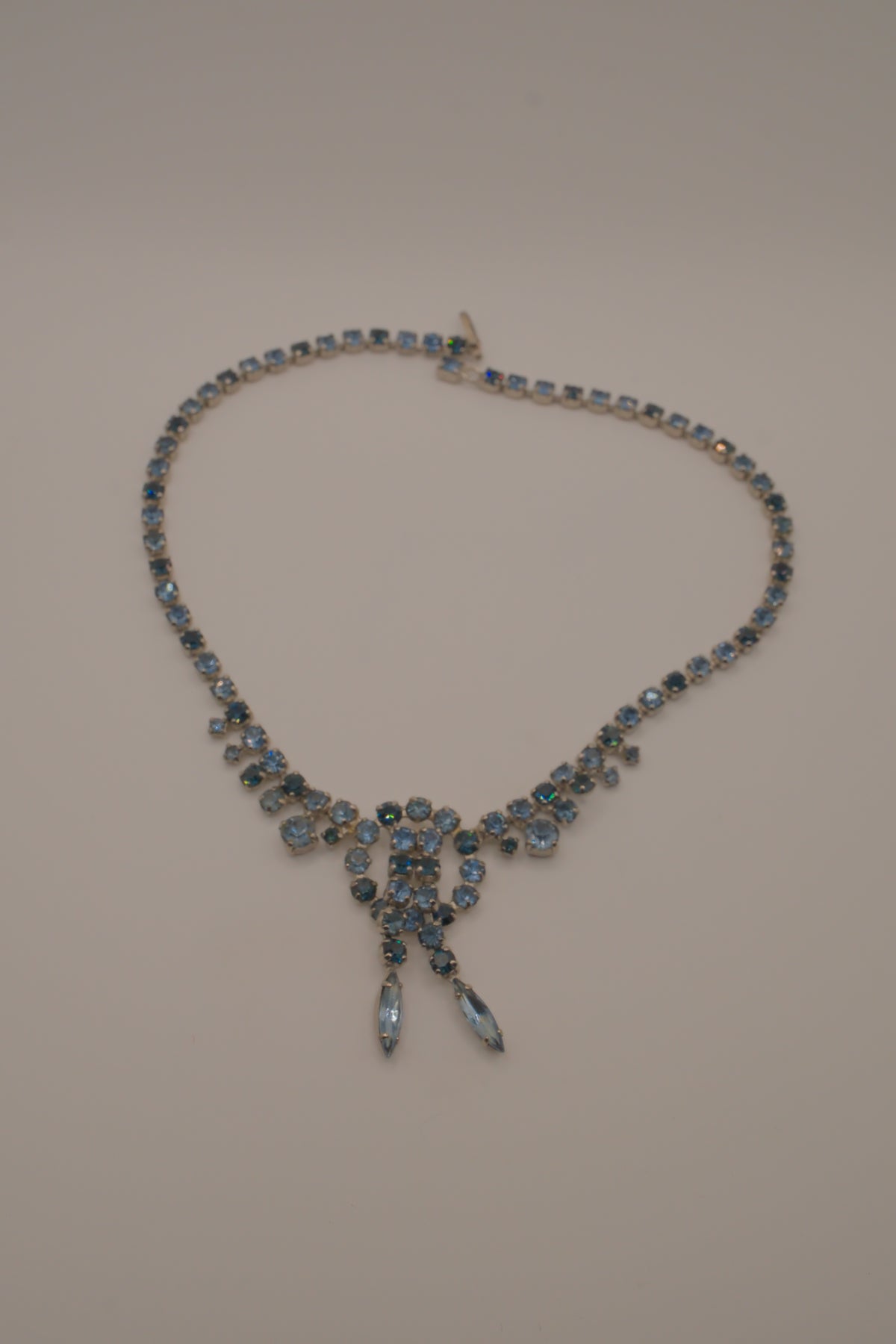 Vintage Blue rhinestone choker necklace