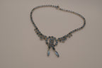 Vintage Blue rhinestone choker necklace