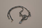 Vintage Blue rhinestone choker necklace
