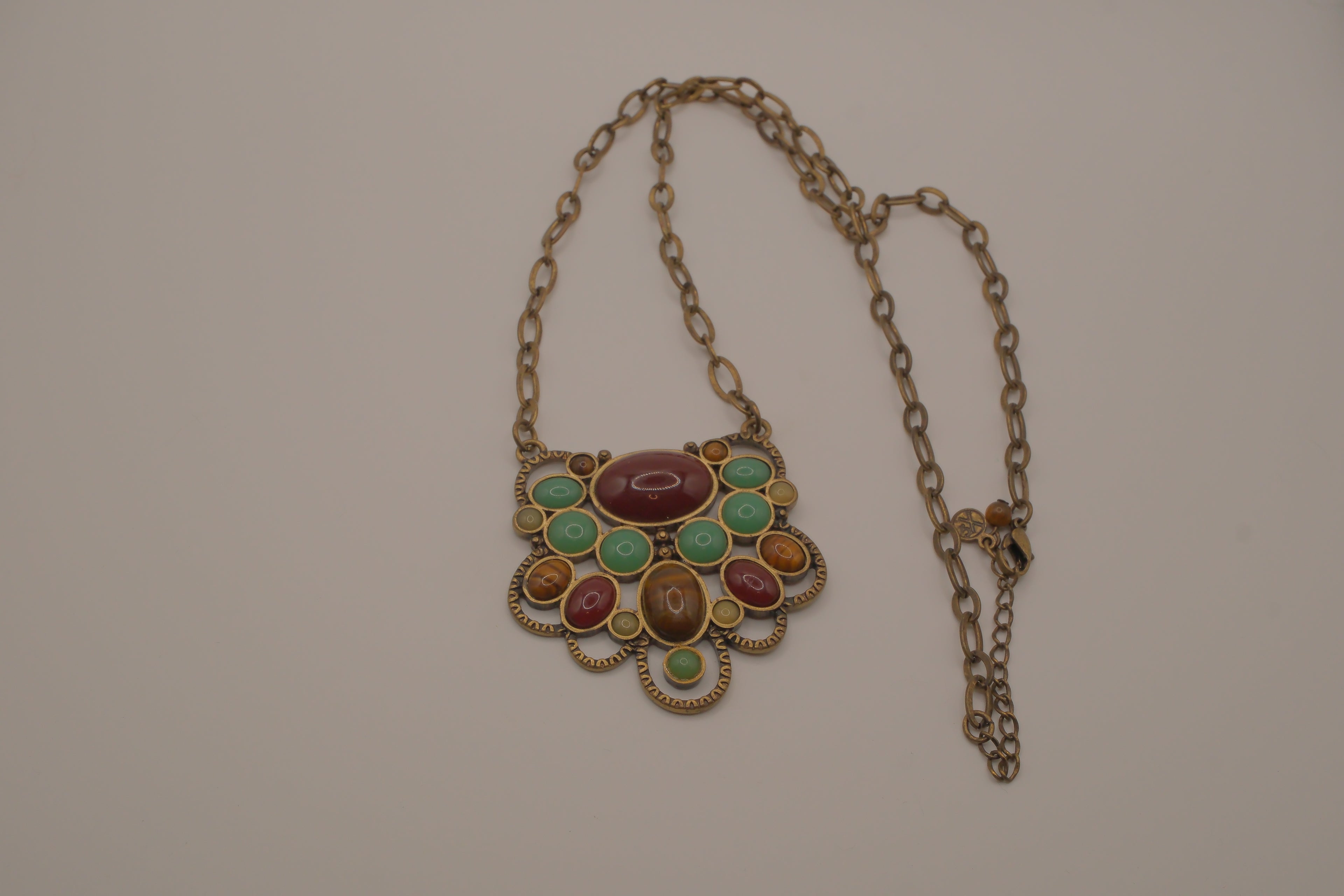 Vintage multi-stone statement necklace
