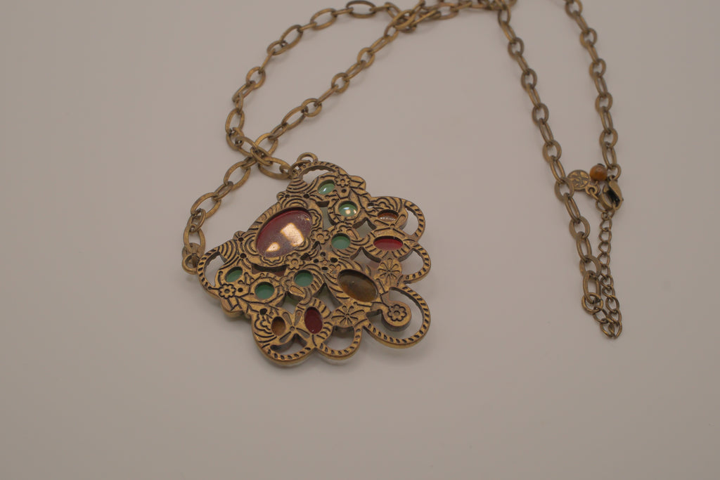 Vintage multi-stone statement necklace