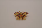 Amber rhinestone butterfly brooch&nbsp;