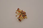 Amber rhinestone butterfly brooch&nbsp;