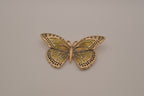 Vintage enamel butterfly brooch pin