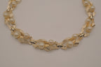 Lisner mid-century faux pearl link choker necklace