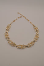 Lisner mid-century faux pearl link choker necklace