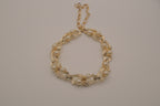 Lisner mid-century faux pearl link choker necklace