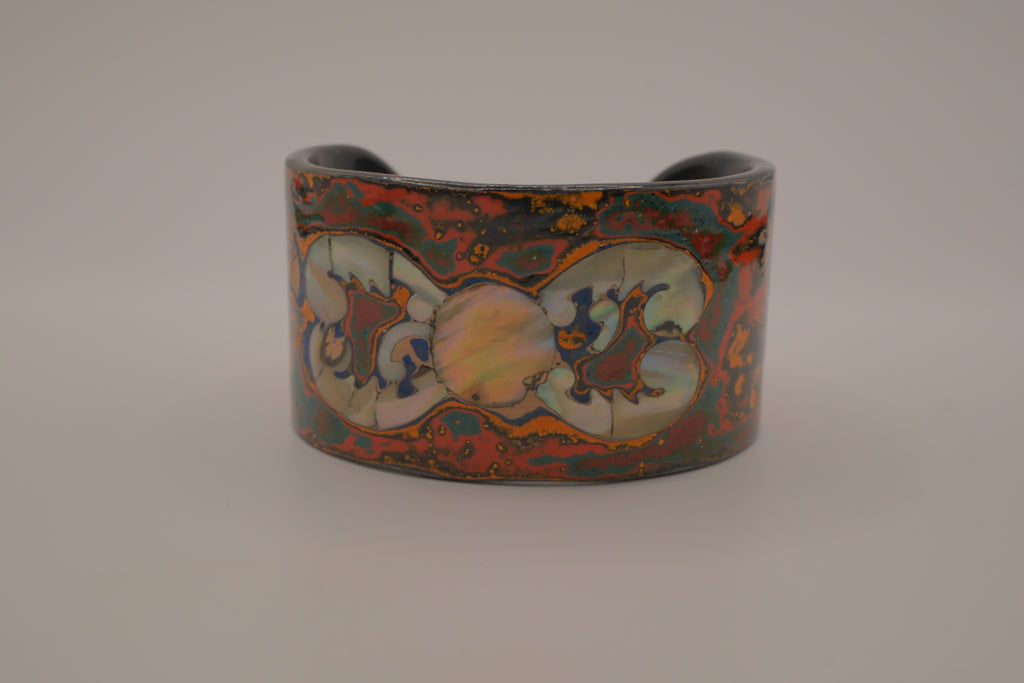 Mother of Pearl and Lacquer Cuff