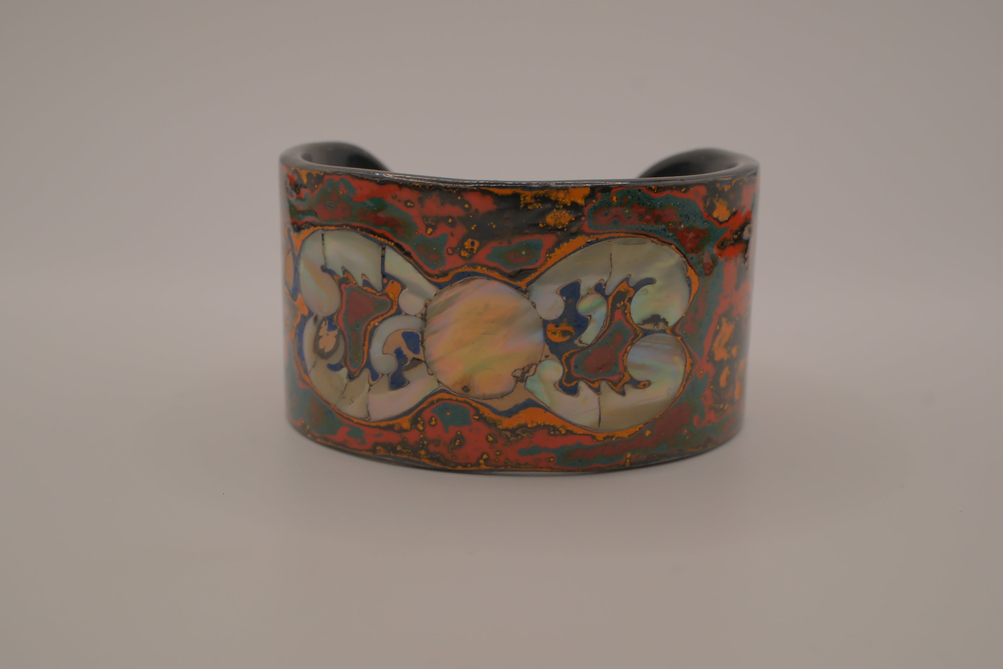 Mother of Pearl and Lacquer Cuff