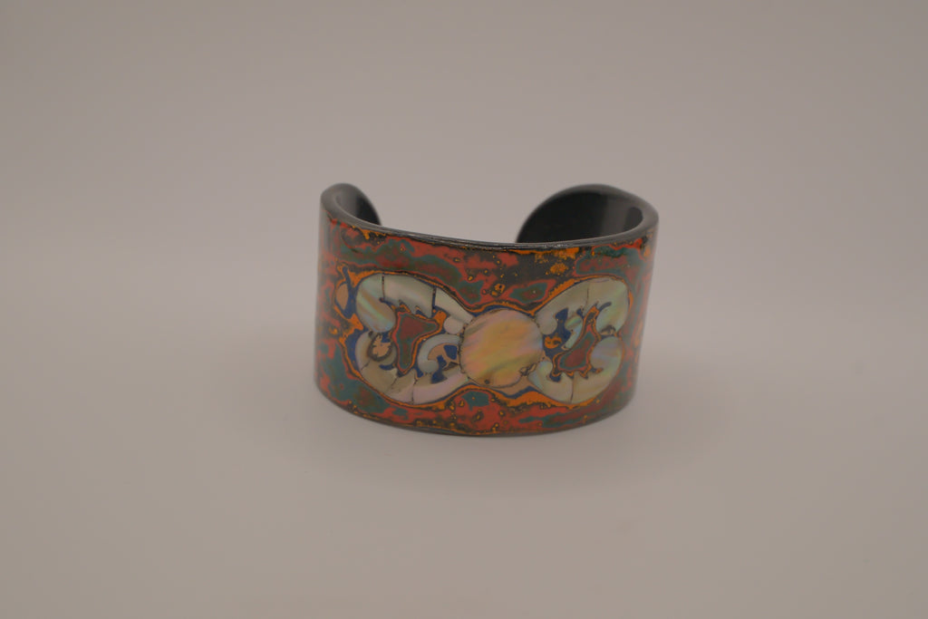 Mother of Pearl and Lacquer Cuff